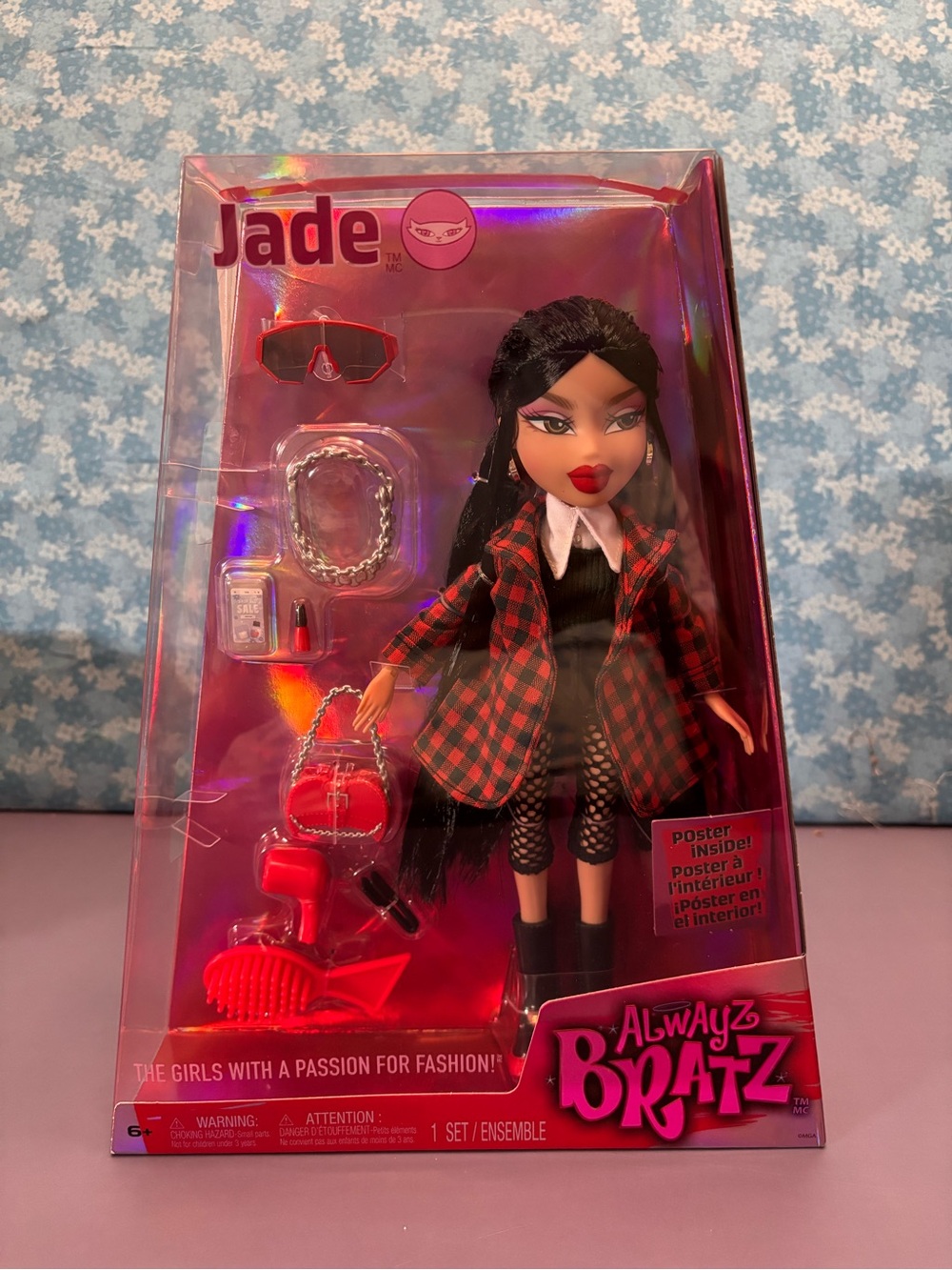 Jade Fashion Doll in Red Plaid Outfit